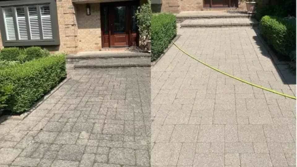 Interlock restoration: weed problems to beautiful, clean entrance