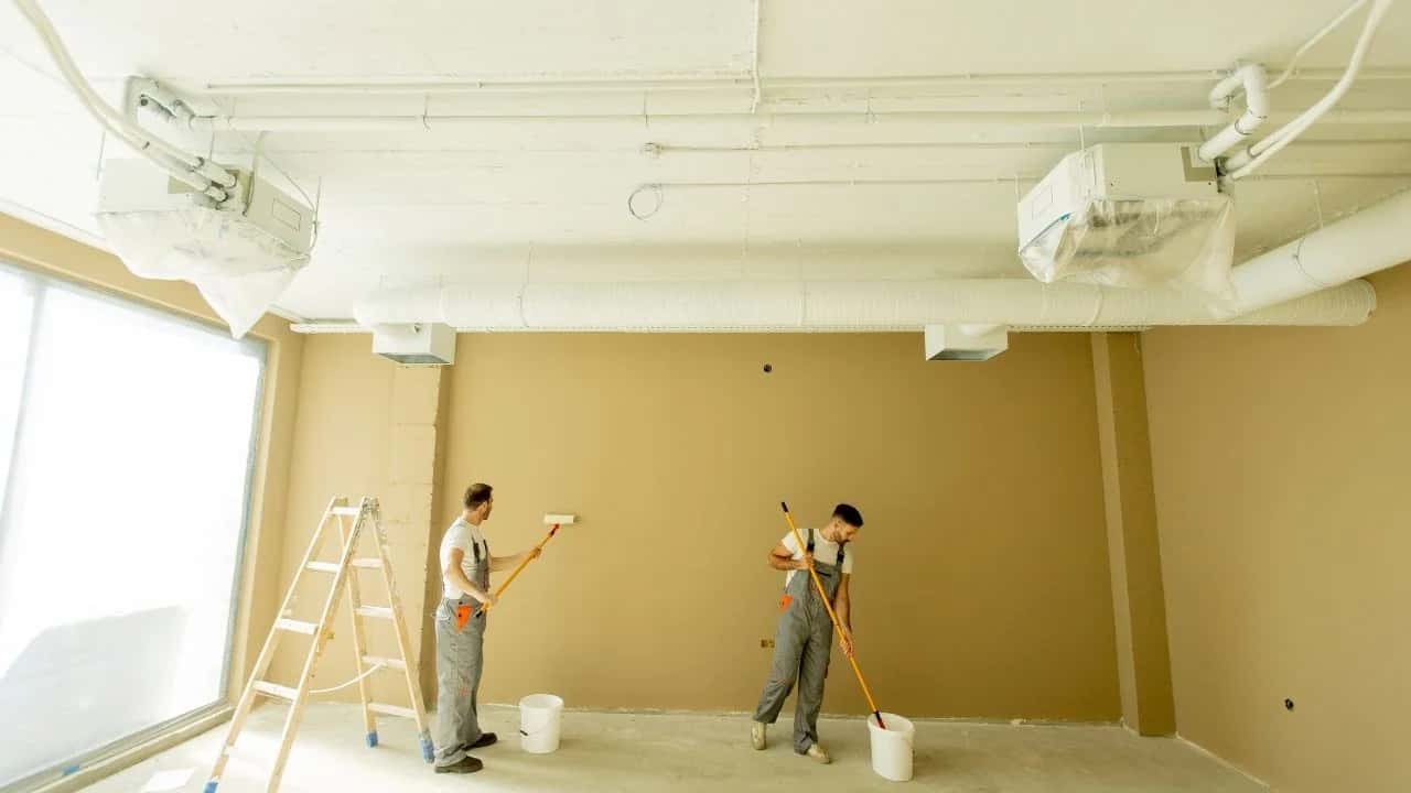 Commercial painters transforming an Ottawa office space