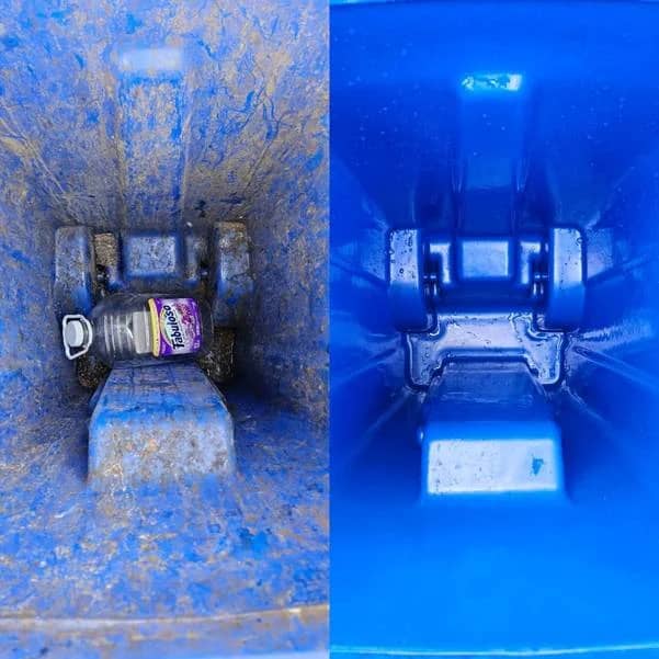 Bin transformation in Glebe - before and after cleaning