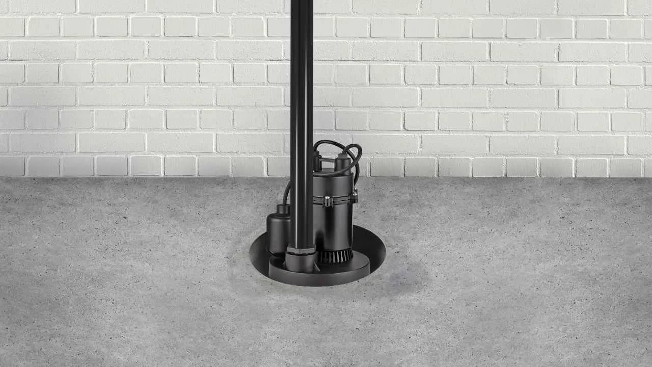 Sump pump installation in an Orleans home basement